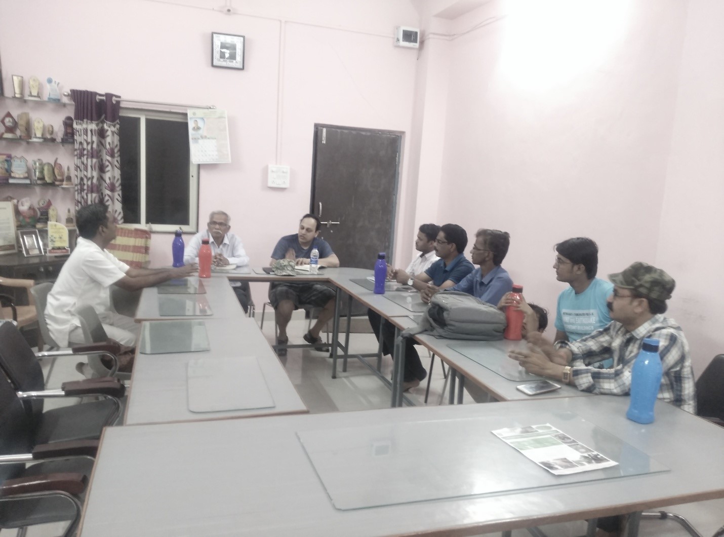 Dr. Hemant Joshi and Pramod Dalal discussing Project Udaan with teachers