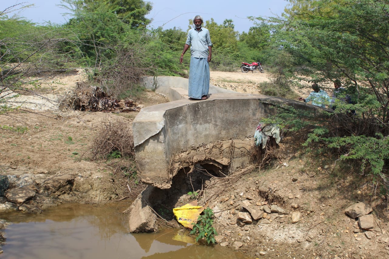 Broken Check dam in Nellore