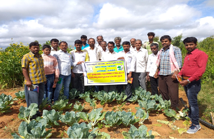 FPO Organic farmers Exposure visit to organic farming plot,Dobespet