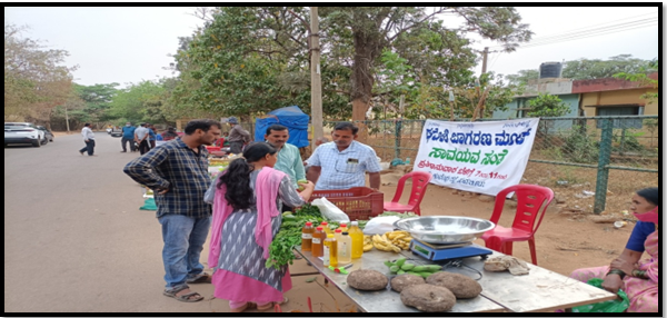 Marketing of organic produce on Sunday (Every Sunday day) Tumkur City.