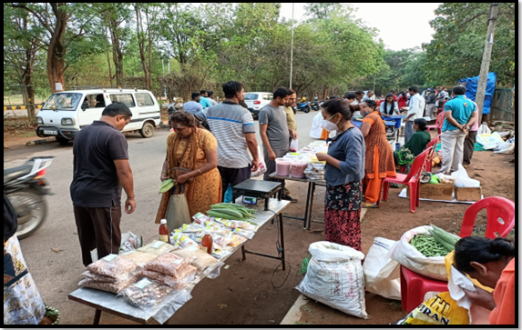 Marketing of organic produce on Sunday (Every Sunday day) Tumkur City.