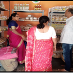 Smt. Bhagamma Assistant Director of Agriculture, Agriculture Department Tumkur visited Vasumathi organic outlet.