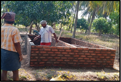 Construction of Vermicompost units