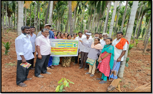 Organic farming exposure visit to Aruna women organic Farm, Yeraballi, village, Gubbi Taluka,Tumkur district.