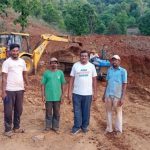 Mr. Prakash Rathod (first from left: JCB owner, Bijapur, Karnataka) agreed to contribute with discounted JCB rent as his social responsibility towards farmers' cause