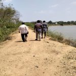 Field visit for identification of old canals and Tank Thokalapudi