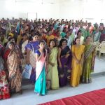 Dr. Ghumare seen here with over 600 women. As part of health camp, Save Indian Farmers had organized speech by Dr. Ghumare, health checkup as well as distribution of essential medicines for women in need.